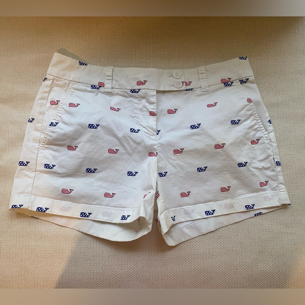 Vineyard Vines American Flag Whale Shorts